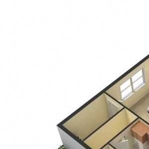 1 Bed, 1 Bath, 848 Square Feet 3D Floor Plan 1 Bed, 1 Bath, 848 Square Feet 3D Floor Plan
